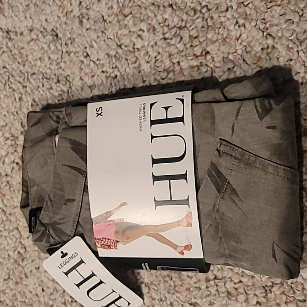 HUE Green Jeggings Comfortable Stretch Fit XS